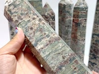 7 Pieces Green Sakura Flower Agate Point