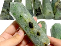 11 Pieces Large Green Prehnite Stone Tower