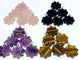 4 Types Snowflake Shape Pendants Wholesale Rose Quartz Obsidian Chevron Amethyst