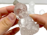 8 Pieces Beautiful Clear Quartz Buddha Carving
