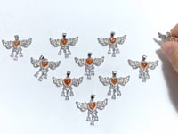 Beautiful Sunstone Heart Wing Pendants Wholesale