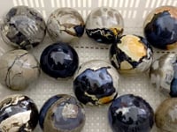 13 Pieces Volcano Agate Sphere(UV-Reactive)