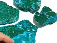 4 Pieces High Quality Chrysocolla Mixed Malachite Slab Specimen #6