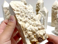 11 Pieces Stripe Yellow Calcite Points Raw Side