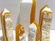 5 Pieces Yellow Calcite Points Raw Side