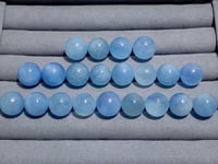 21 Pieces High Quality Aquamarine Spheres
