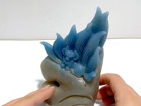Unique Trolleite Stone Nine-tailed Fox Carving