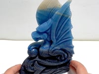 Unique Trolleite Stone Flying Dragon Carving #9
