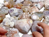 31 Pieces Geode Sakura Flower Agate Heart