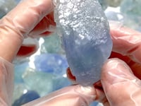 75 Pieces Raw Blue Fluorite Mixed Calcite Specimen