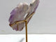 Amethyst Mixed Sakura Agate Heart Carving With Stand