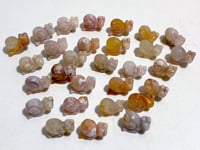 Mini Sakura Flower Agate Snail Carving Wholesale