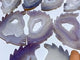 9 Pieces Geode Agate Druzy Indian Feathers Carving
