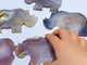 6 Pieces Geode Druzy Agate Rhino Carving