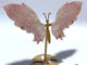 Pink Sakura Agate Butterfly Wing Carving With Stand
