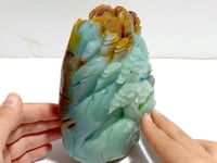 Beautiful Caribbean Calcite Landscape Pavilion Carving #3