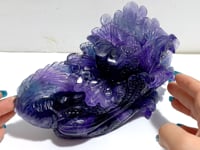 Unique Purple Fluorite Chinese Cabbage Carving #3