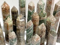 21 Pieces Green Stripe Jasper Point #2