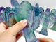 8 Pieces Rainbow Fluorite Angel Carving