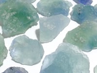 17 Pieces Blue Fluorite Mixed Calcite Raw Stone Specimen