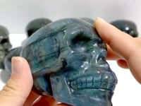 7 Pieces Labradorite Skull Carving