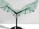 Unique Fluorite Heart Wing Carving With Stand
