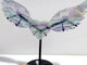 Unique Fluorite Heart Wing Carving With Stand