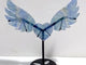 Unique Fluorite Heart Wing Carving With Stand
