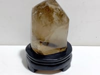Large Smoky Quartz Garden Quartz Point With Stand With Rainbow