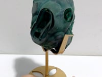 Unique Malachite Specimen Raw Bottom With Stand For Collection
