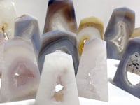 12 Pieces Geode Druzy Agate Four-sided Tower Point
