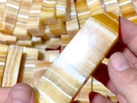 White & Yellow Calcite Four-Sided Tower Point Wholesale
