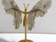 Green Sakura Flower Agate Butterfly Wing Carving With Stand