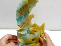 Unique Caribbean Calcite Eagle Carving