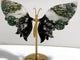 Beautiful Moss Agate Butterfly Wing With Stand