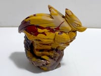 Unique Mookaite Flying Dragon Castle Carving #7