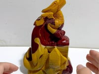 Unique Mookaite Flying Dragon Castle Carving #9