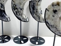 4 Pieces India Moonstone Moon Carving With Stand