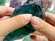 13 Pieces Rainbow Fluorite Dragon Head Carving
