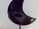 Large Charoite Moon Carving With Stand #1
