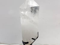 Large Clear Quartz Raw Bottom Point With Stand