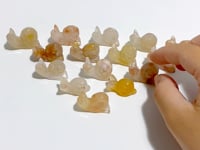 4 Types Mini Snail Carving Crystal Wholesale Howlite & Chevron Amethyst Sakura Agate