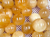 42 Pieces Large Yellow Calcite Spheres (Sea Freight Only)