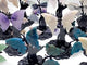 Wholesale Crystal Butterfly Wing Carving with Cat Metal Stand (Mixed Materials)