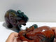 2 Pieces Ocean Jasper Elephants Carving
