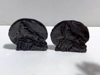 Silver Sheen Obsidian Wolf Carving Wholesale