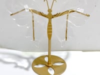 Clear Quartz Butterfly Wing Carving With Stand