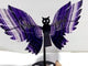 Rainbow Fluorite Symmetry Owl Wing Carving With Stand