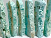 5 Pieces Large Blue Hemimorphite Four-Sided Tower Raw Side