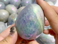 37 Pieces Aura Blue Calcite Eggs